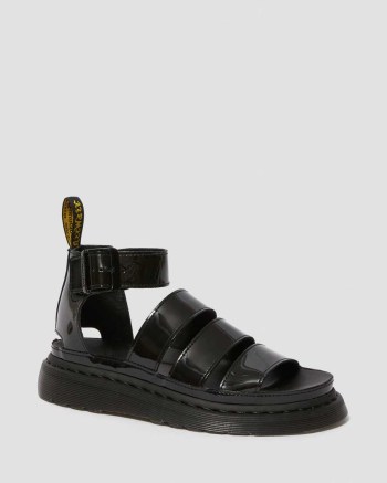 Dr Martens Clarissa II Patent Leather Sandale Damske Čierne | 2651-WIFZS
